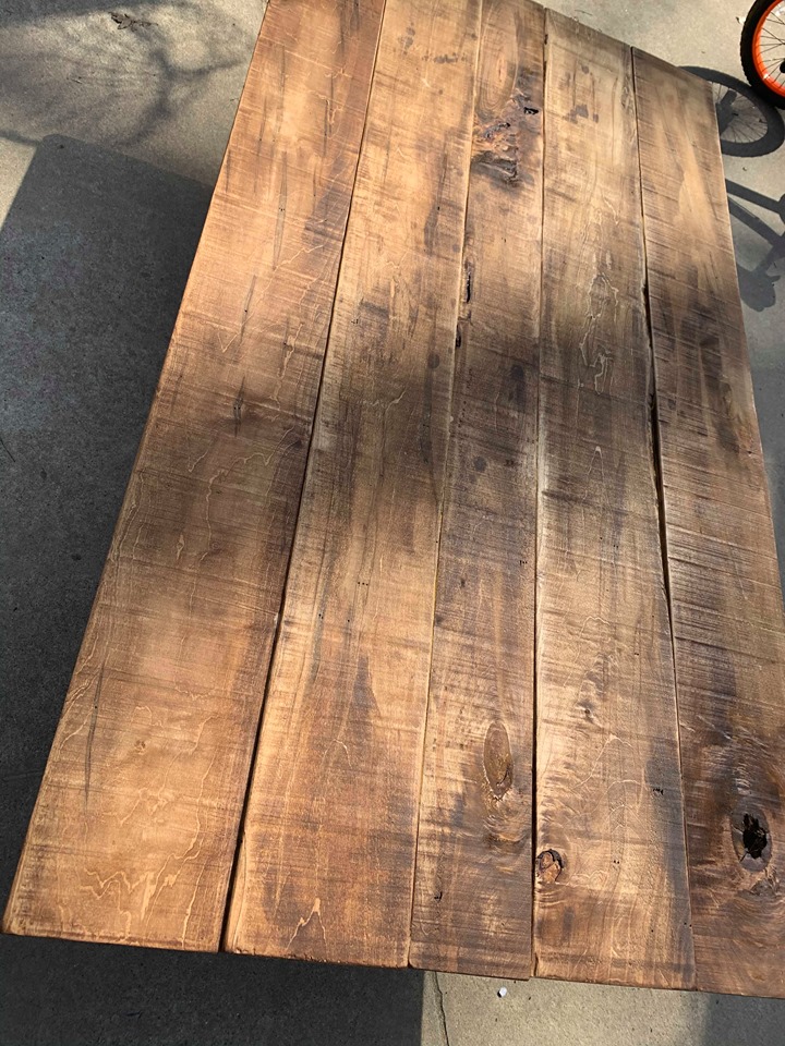 rustic DIY island countertop 