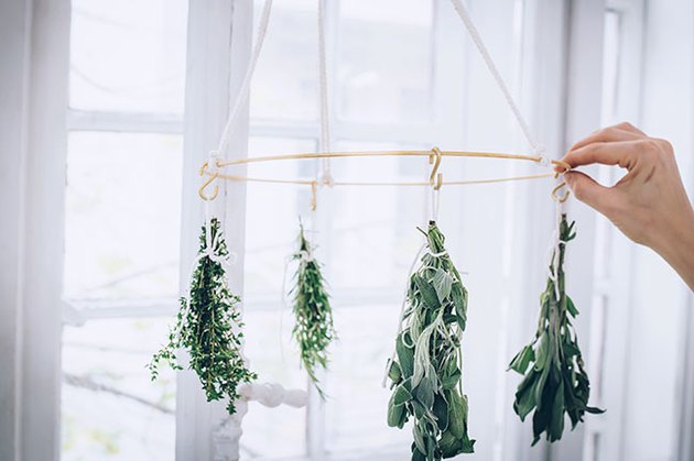 Beautiful DIY Herb Drying Rack For Drying Herbs