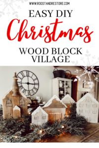 Rustic Wood Block Christmas Village - Roost + Restore