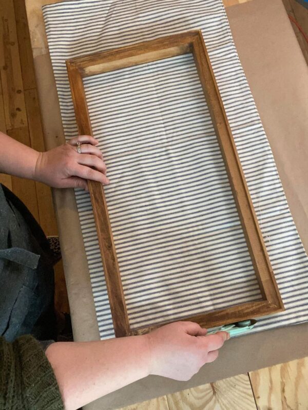 ticking stripe fabric for reverse canvas diy