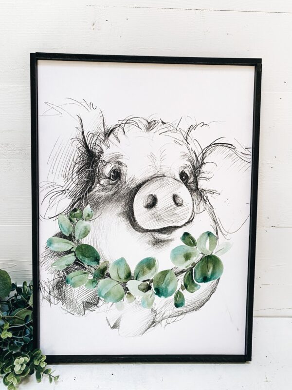 The Homegoods Market - Farm Animal Pig Wall Art