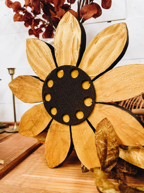 Wood Block Sunflower - The HomeGoods Market