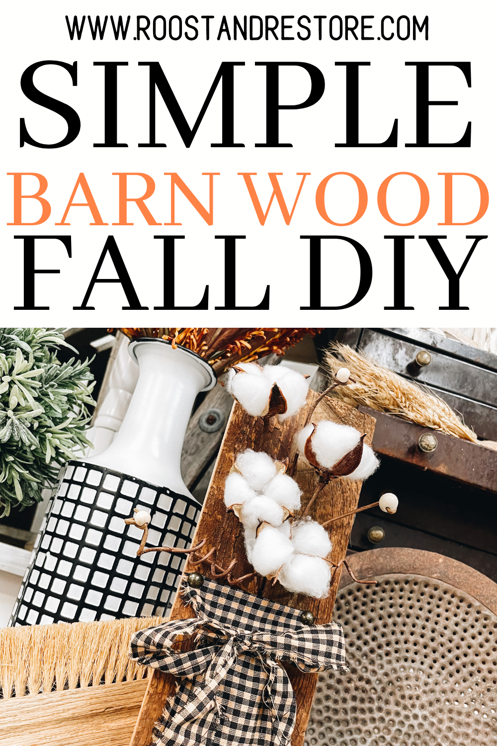 Fall Barn Wood Decor Roost Restore   SIMPLE BARNWOOD0DIY 