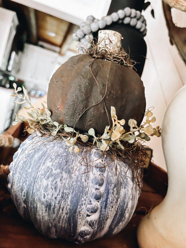 foam pumpkin diy topiary