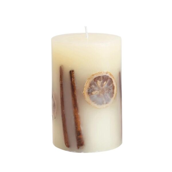 cinnamon pillar candle for christmas decor