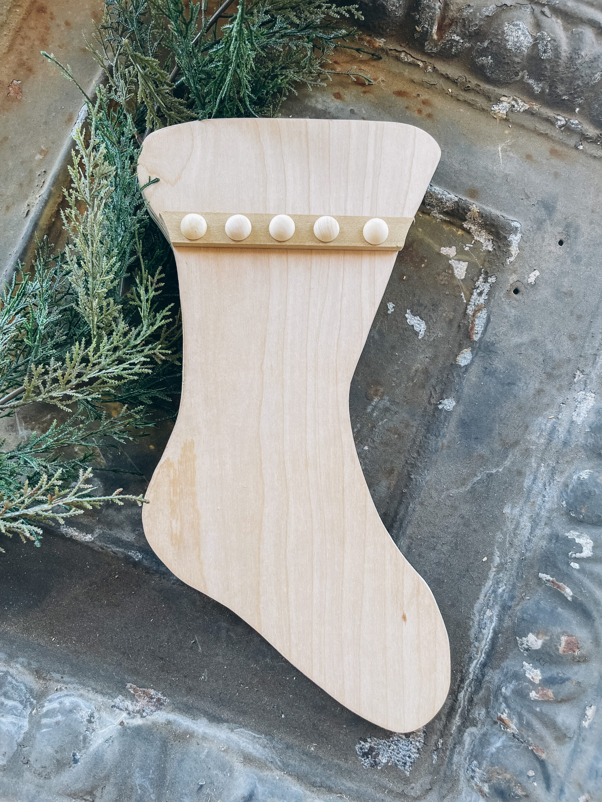 chunky wood stocking DIY kit