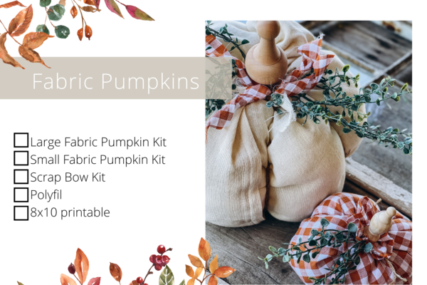 fabric pumpkin supply list