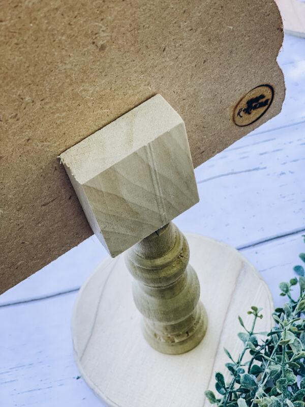 Craft wood club topper adapter and handmade spindle base